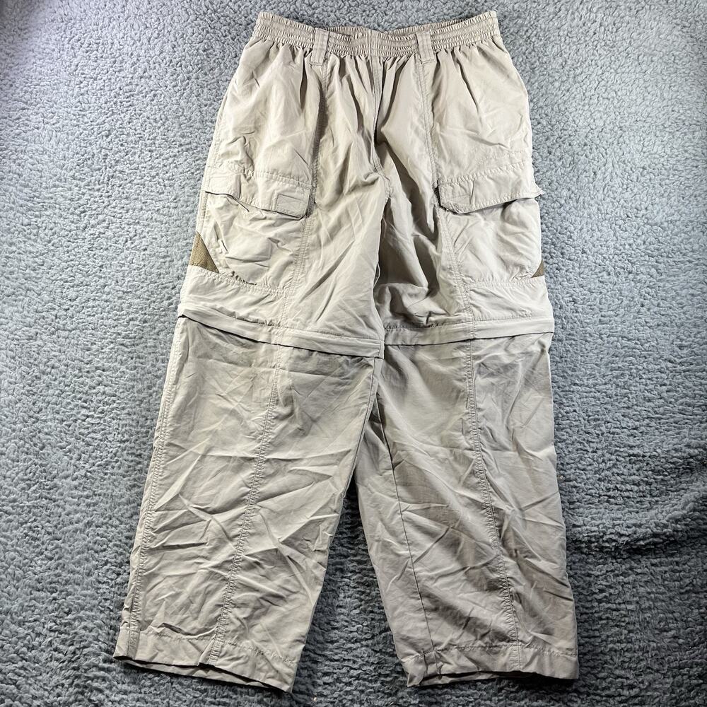 Columbia PFG Men's Large Zip-Off Convertible Hiking Pants Khaki Fishing 30x26